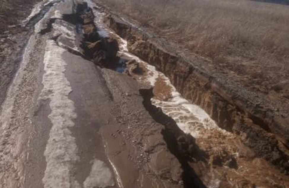 Две дороги размыло паводком в Искитимском районе