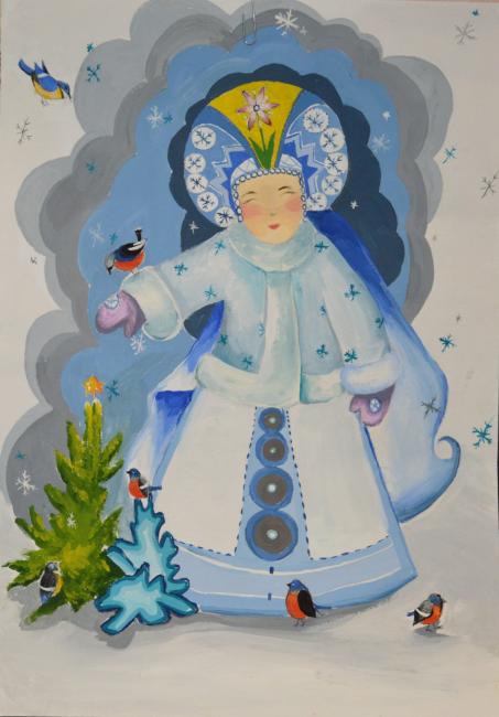 Рисунок снегурочка